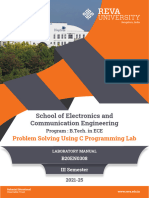 PSU C Programming Lab Manual - B20EN0308 - ECE