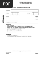 April 2023 - Paper 2 Science Checkpoint