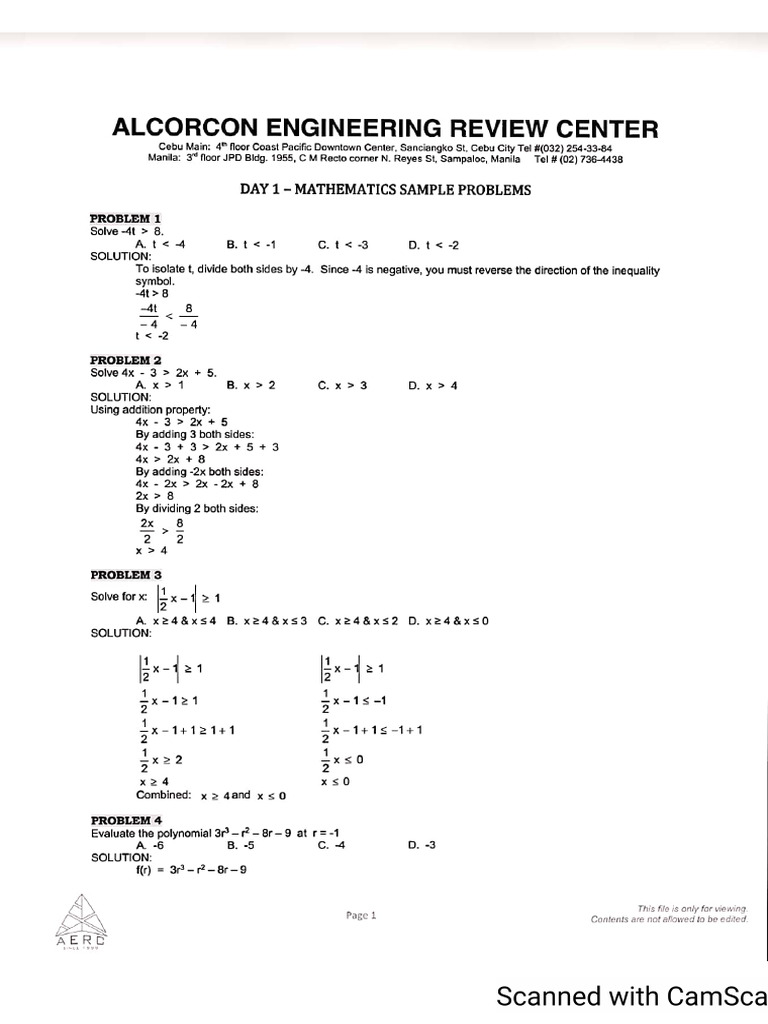Sample Prob Math-01 | PDF