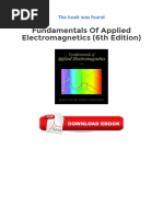 Fundamentals of Applied Electromagnetics 6th Edition PDF PDF Free