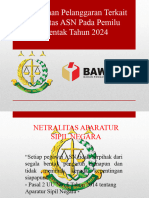 Presentasi Bawaslu NETRALITAS ASN