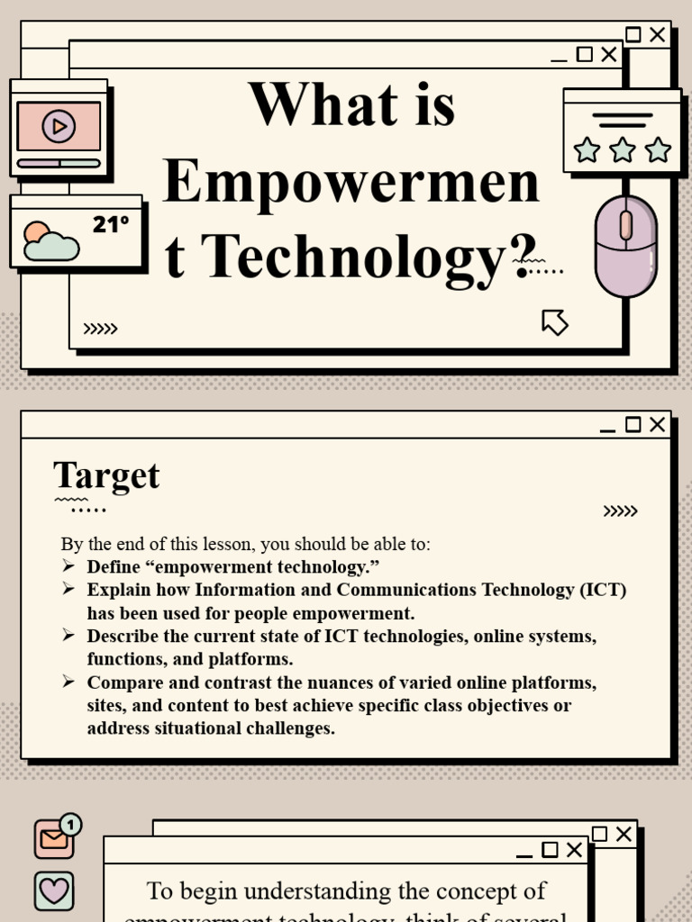 Lesson 1 What Is Empowerment Technology | PDF | Information ...