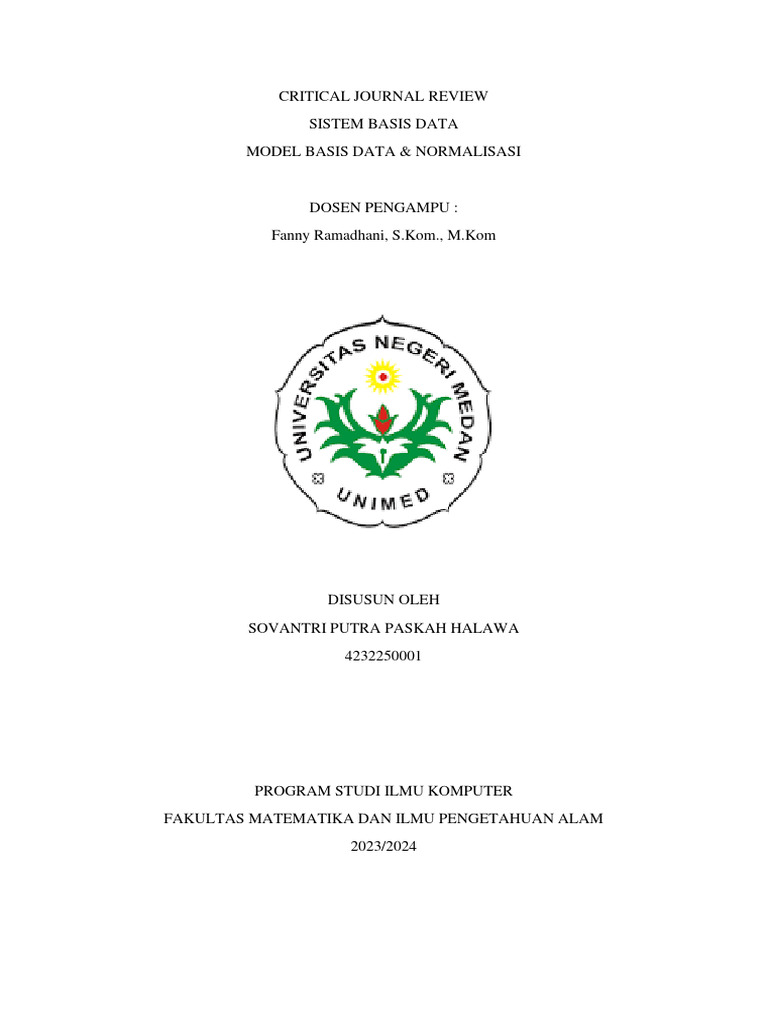 Model Basis Data dan Normalisasi | PDF