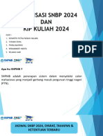 Sosialisasi SNBP Dan Kip Kuliah 2024