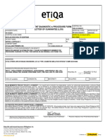 Outpatient Diagnostic & Procedure Form Letter of Guarantee (Log)