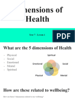 Dimensions of Health - Lesson 1