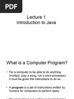 L01 - Intro To Java