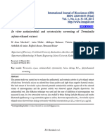 In vitro antimicrobial and cytotoxicity screening of Terminalia arjunaethanol extract