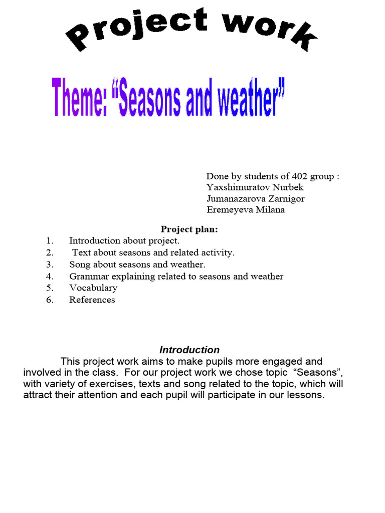 Project Work Pdf Earth Sciences