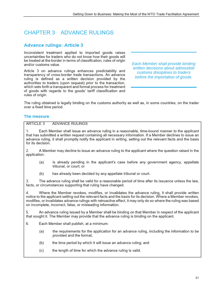 WTO Advance Rulings Explained | PDF | Economies | Business