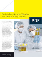 Sterility Testing Sterisart Second Supplier Validation Guide 1 Data