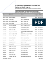 Meals Program Restaurants