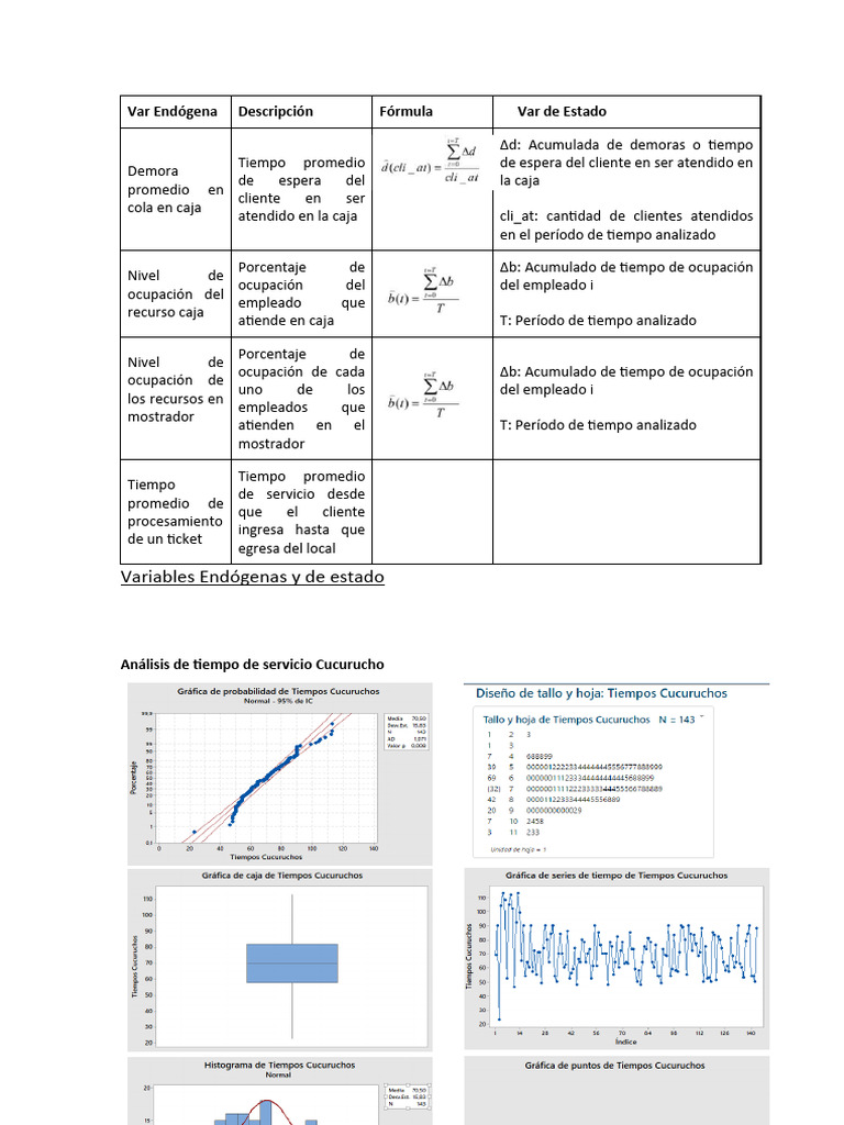 Análisis de Variables Endógenas en Servicio | PDF