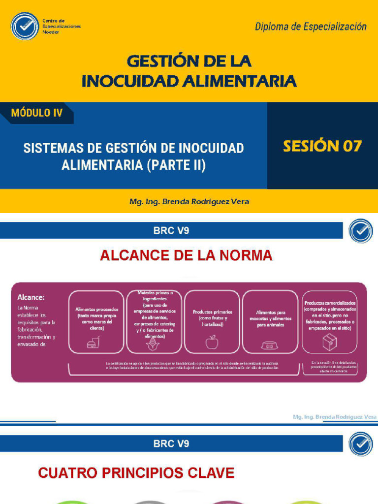 Sesión 07 - Gestión de La Inocuidad Alimentaria C | PDF