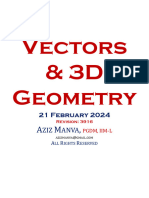 A14 Vectors and 3D Geometry
