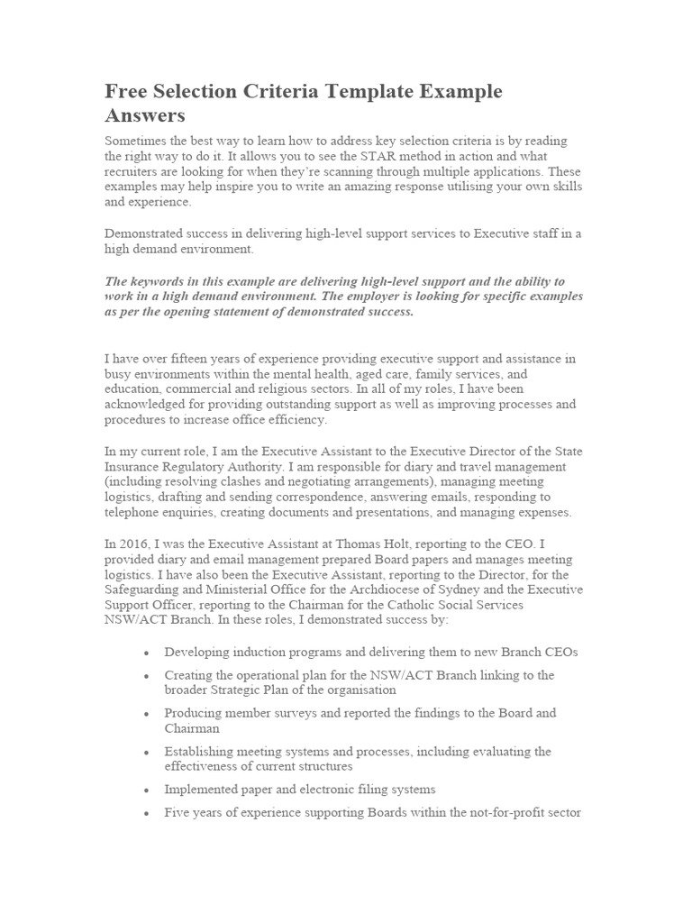 free-selection-criteria-template-example-answers-pdf-employment-mental-health