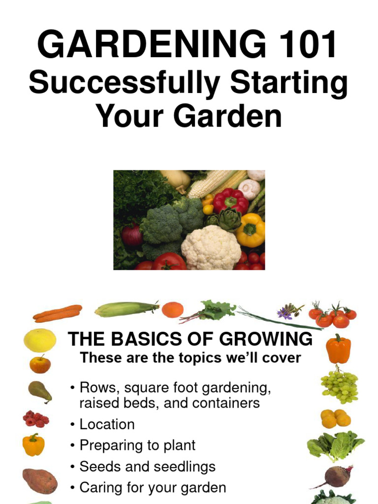 Gardening 101 | PDF | Seed | Soil