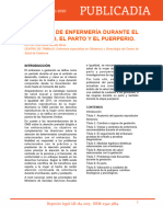 Cuidados de Enfermería Durante El Embarazo, El Parto Y El Puerperio