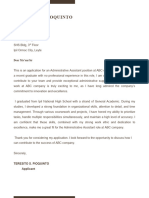 Application Letter Teresito