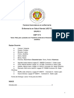 Carrera Licenciatura en Enfermería Enfermería en Salud Mental (45210)