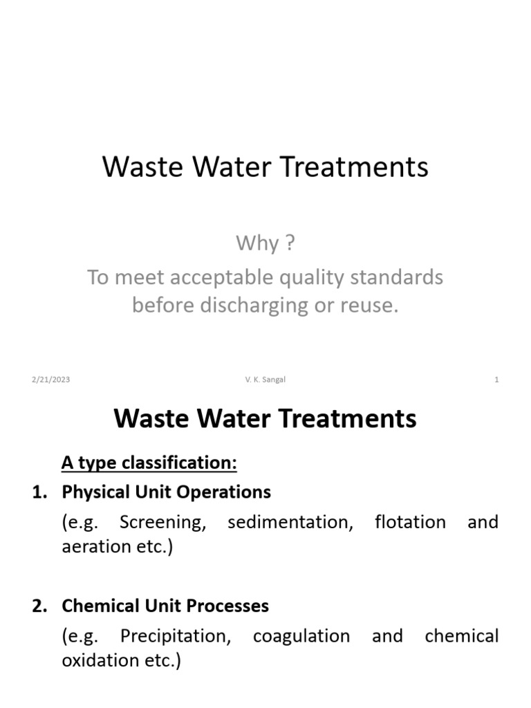 Waste Water Treatment Processes Explained | PDF | Sewage Treatment ...