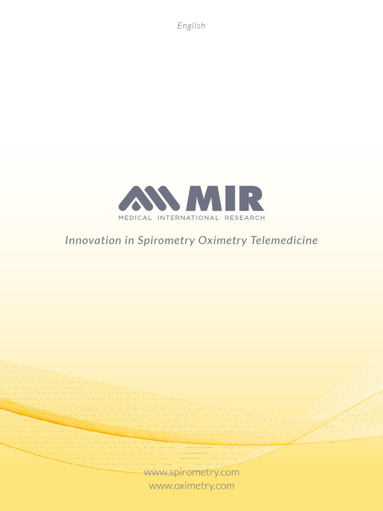 Brosur, MIR SPIROMETRY Spirometer + Pulse Oxymeter Spirolab New | PDF ...