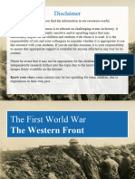 The First World War The Western Front PowerPoint