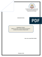 RESUMEN DEL TEMA 8 Afiliacion, Atraccion y Rechazo Interpersonal Aspectos Centrales