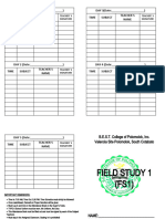 FS 1 Attendance Booklet