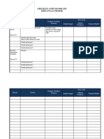 Checklist Audit 9001 - Specific