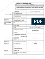 Certificate of Transfer of Charge