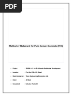 Method of Statement For PCC Casting