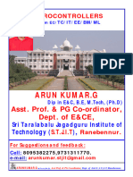 Dokumen - Tips Microcontrollers8051 Notes Written by Arun Kumar G Associate Professor