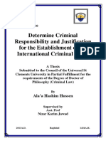 تحديد المسؤولية الجنائية الدولية