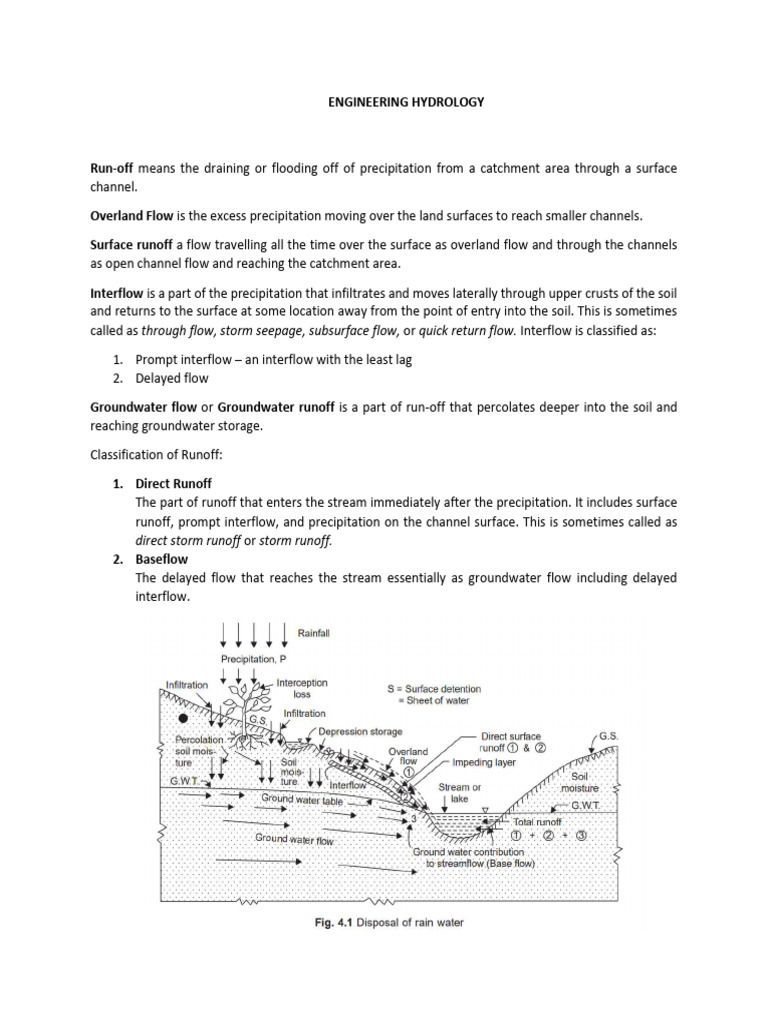 Understanding Engineering Hydrology Concepts | PDF | Surface Runoff ...