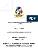 RPS Sistem Pengendalian Manajemen