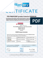 Certificate Compact Laminates VOC TUV Proficert English