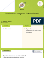 Aula 5 - Metabolismo Energético II (Fotossíntese)
