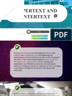 HYPERTEXT and INTERTEXT