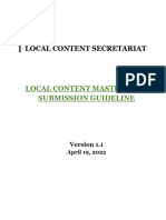 Master Plan Local Content