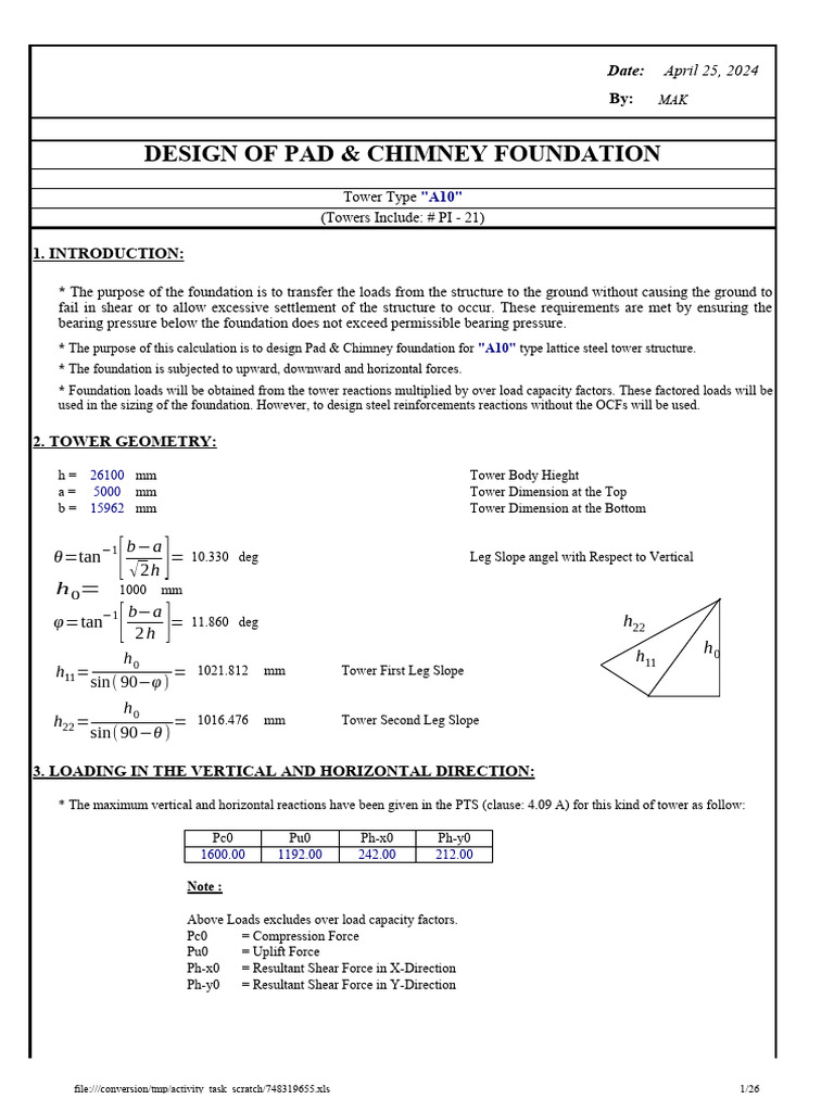 Dokumen - Tips Design Pad Chimney Foundation1 | PDF | Foundation ...