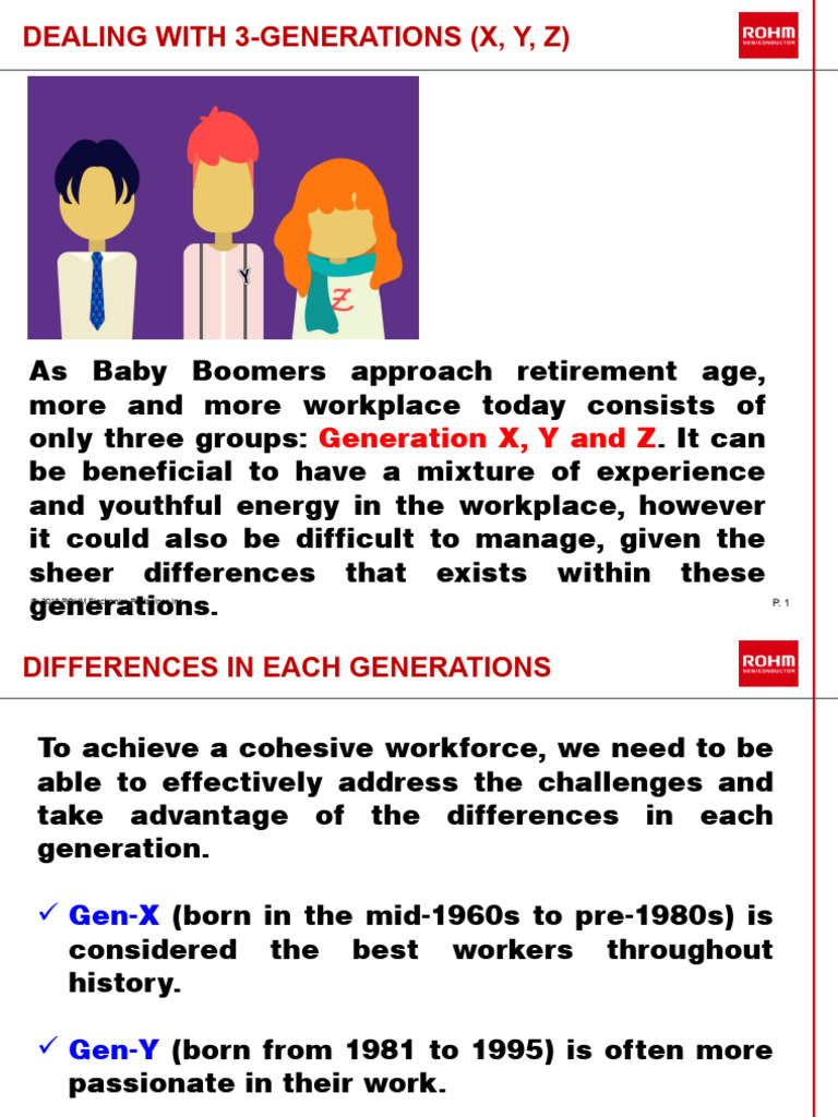3 GENERATIONS Traits and Characteristics at Work Place | PDF | Learning ...