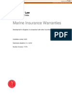 Marine Insurance Warranty