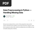 Data Preprocessing in Python - Handling Missing Data