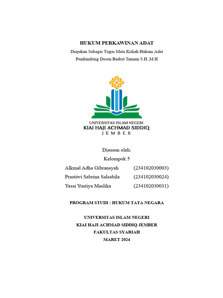 Makalah Hukum Perkawinan Adat Kel 5 Pdf
