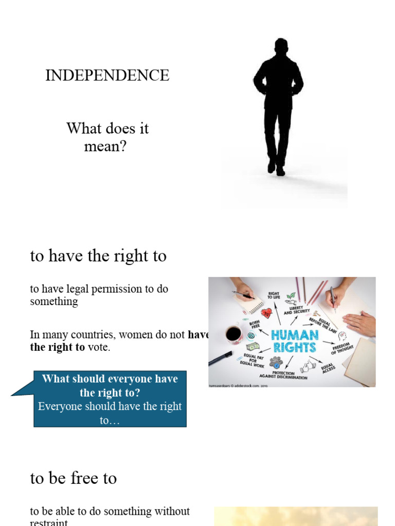 Independence Vocabulary | PDF