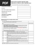 Incident Report Form Malpractice or Other Individual Issue