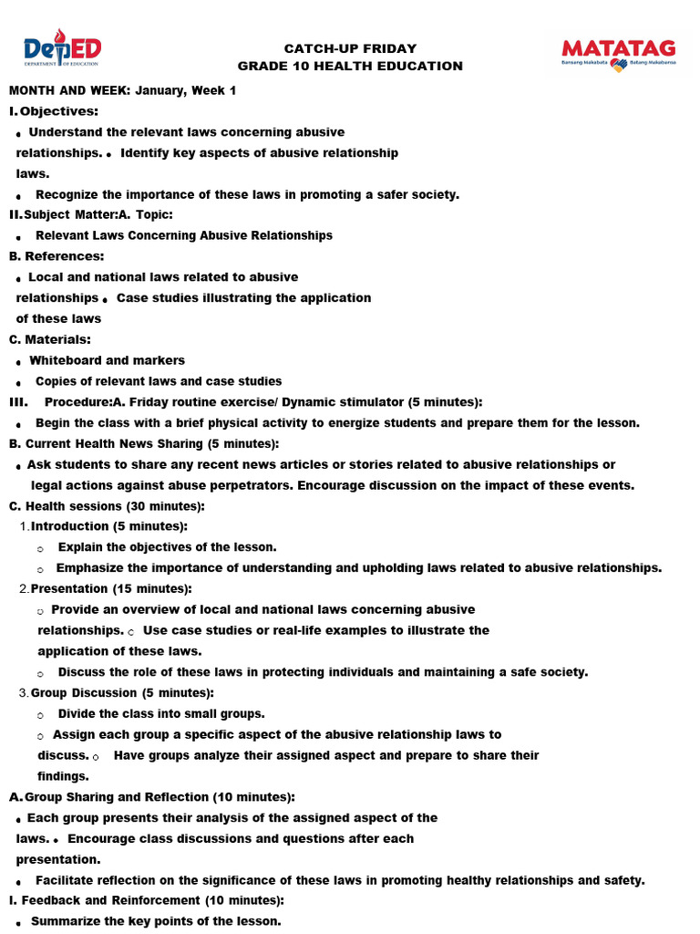 Grade 10 health 1 pdf health education domestic violence