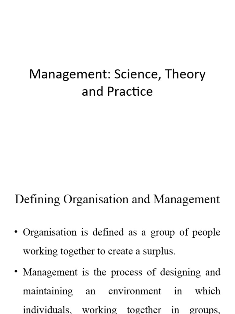 Understanding Management: Science & Art | PDF