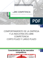 Comportamiento de La Empresa en Libre Mercado